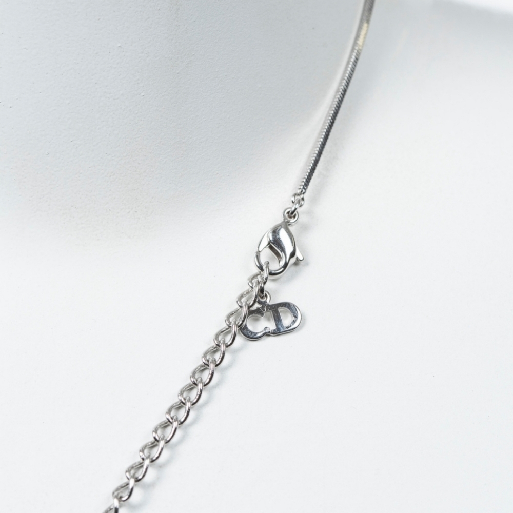🧧NWOT Christian Dior Trotter Silver Necklace & BAG🏆+GIFT(COPY) - Picture 9 of 10